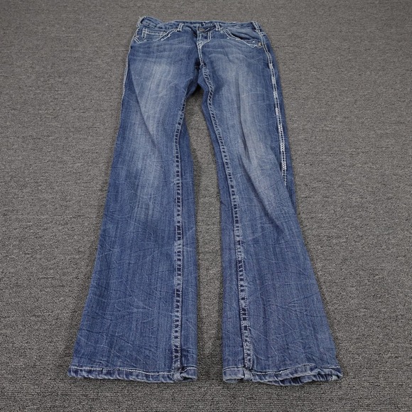 Cowgirl Tuff Co Denim - Cowgirl Tuff Co Freedom Jeans Womens 28 Blue Medium Wash Mid Rise Bootcut 28x35